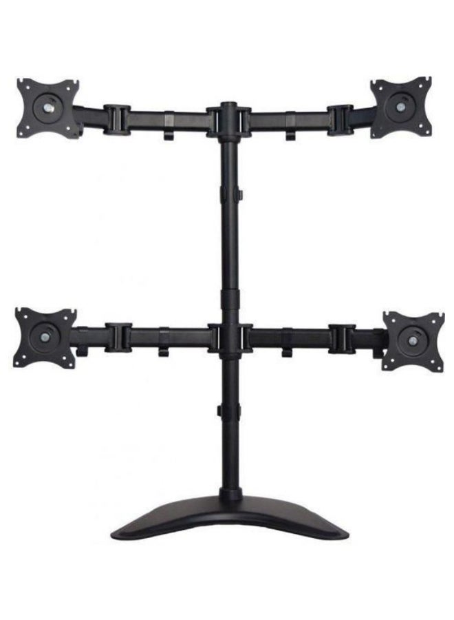 Quad Monitor Free Stand Mount For Below 32 Inch Black