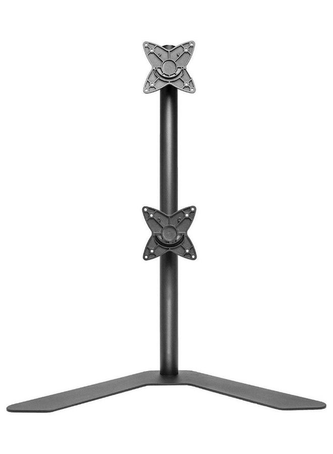 Dual Monitor Free Standing Vertical Mount Black - Image 1