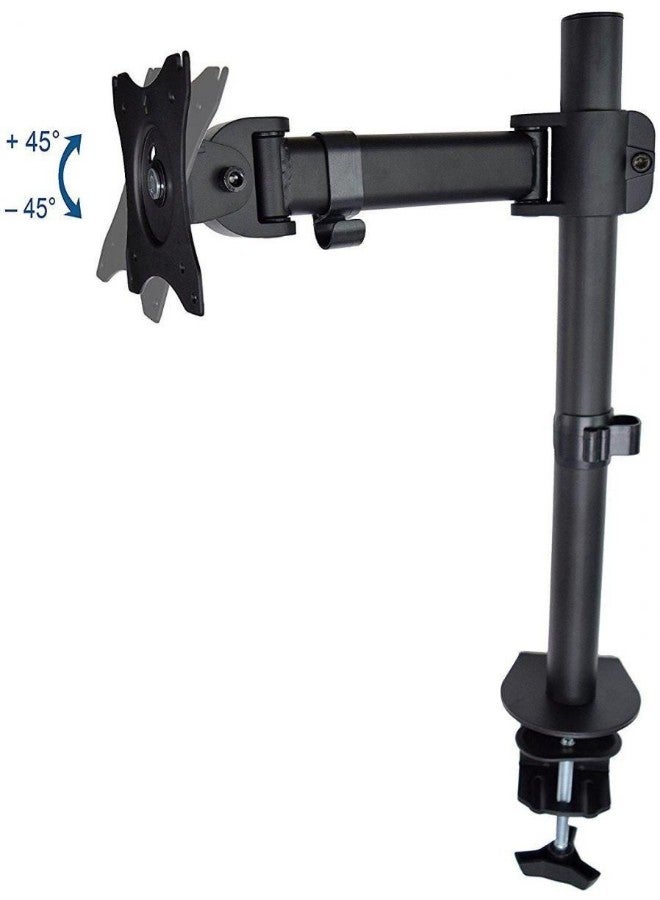 Single Monitor Adjustable Table Mount For Below 32 Inch Black - Image 2