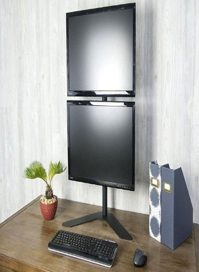 Dual Monitor Free Standing Mount Black - Image 2