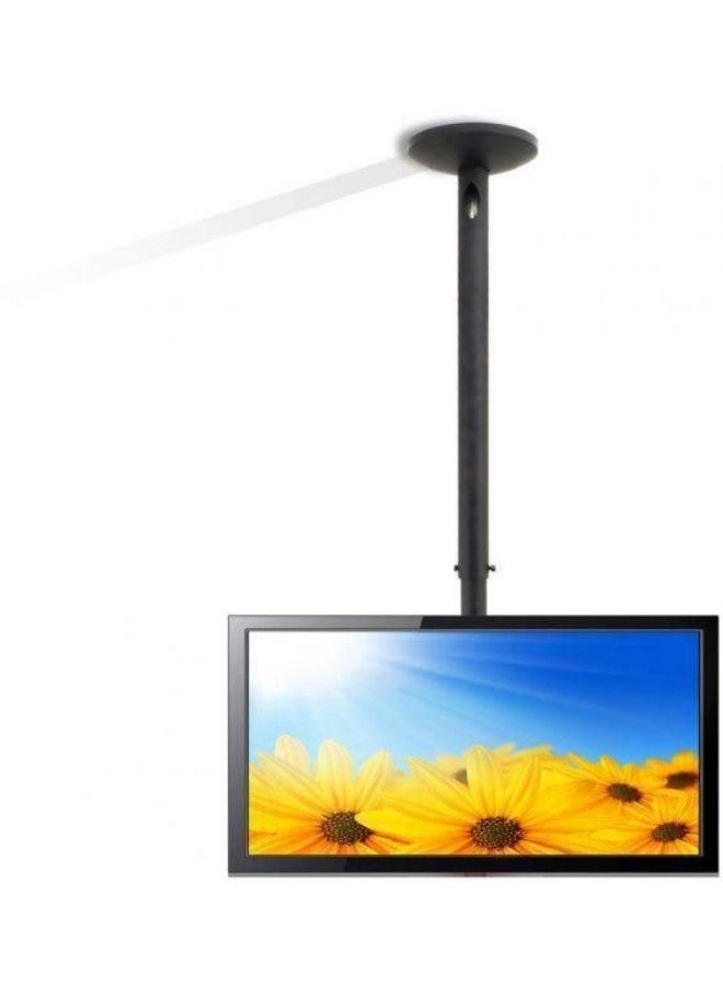 Universal Adjustable Ceiling Mount TV Bracket Black - Image 2