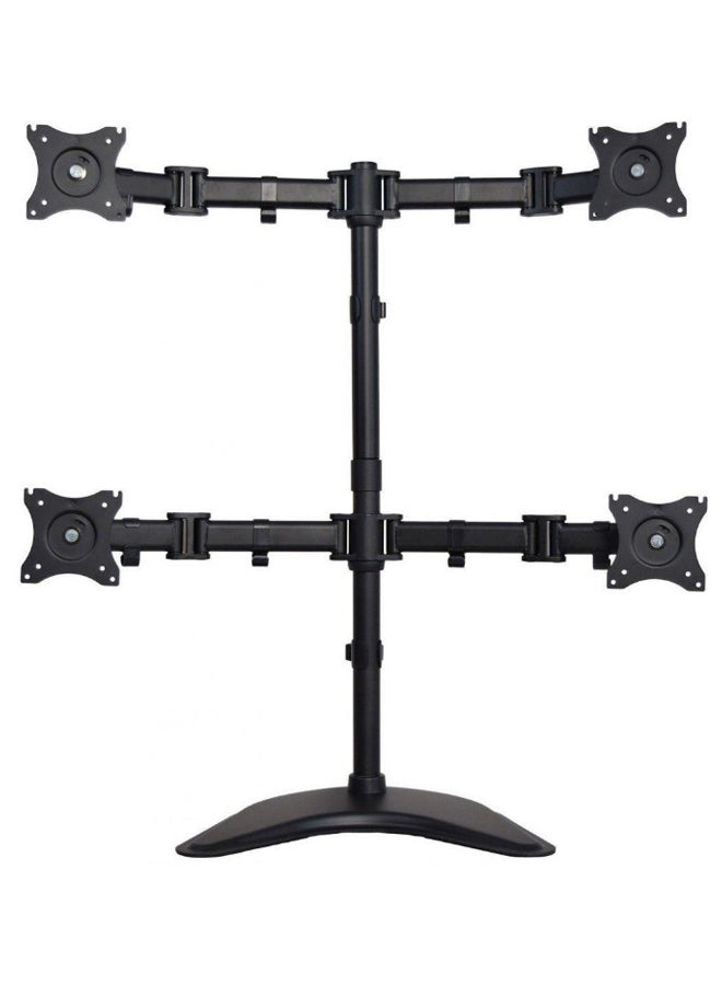 Quad Monitor Adjustable DeskTop Mount For Below 32 Inch Black - Image 1