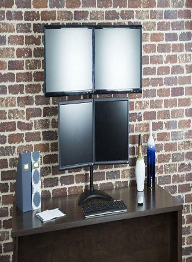 Quad Monitor Adjustable DeskTop Mount For Below 32 Inch Black - Image 2