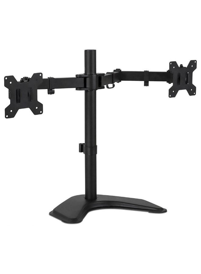 Dual Monitor Freestanding DeskTop Stand For Below 32 Inch Black