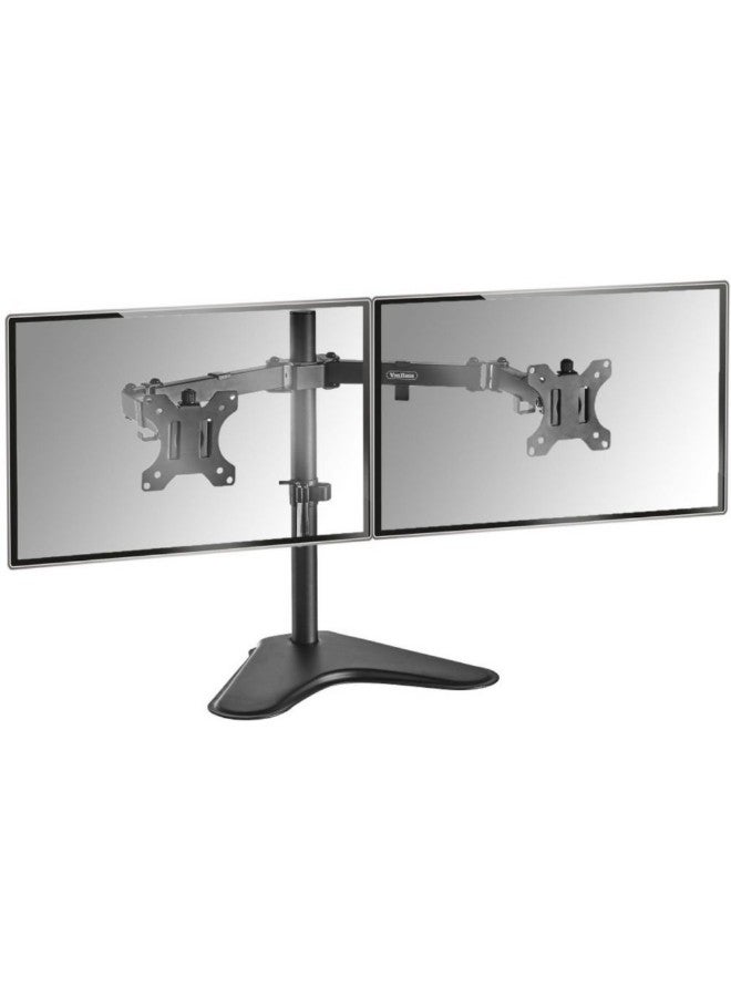 Dual Monitor Arm Mount Desk Stand Black - Image 2