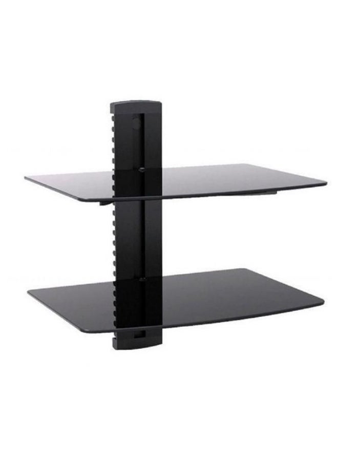 Dual Layer Shelf TV Wall Mount For Below 32 Inch Black - Image 1