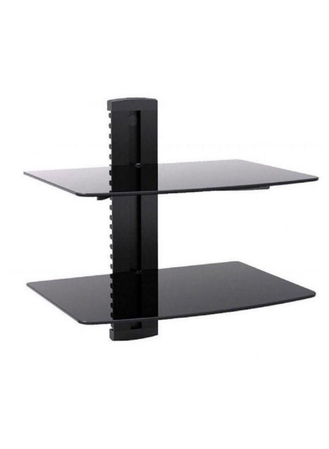 2-Layer Shelf Wall Stand TV Mount For Below 32 Inch Black 