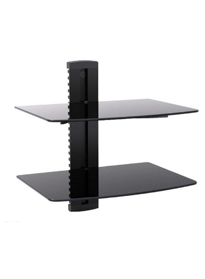 2-Layer Shelf Audio Video DVD Wall Stand For Below 32 Inch Black 