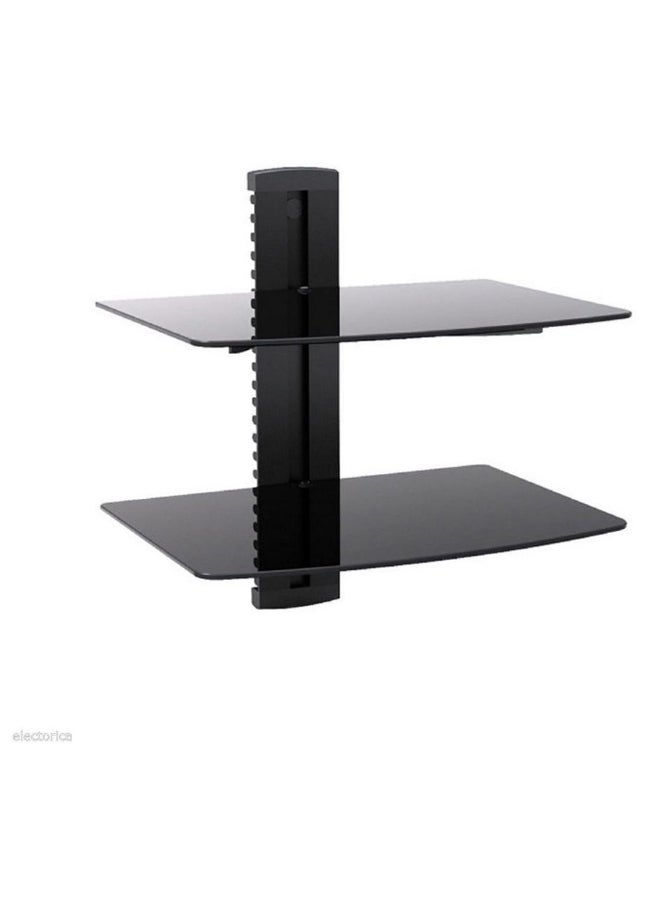 2-Layer Shelf TV Wall Mount For Below 32 Inch Black  - Image 1