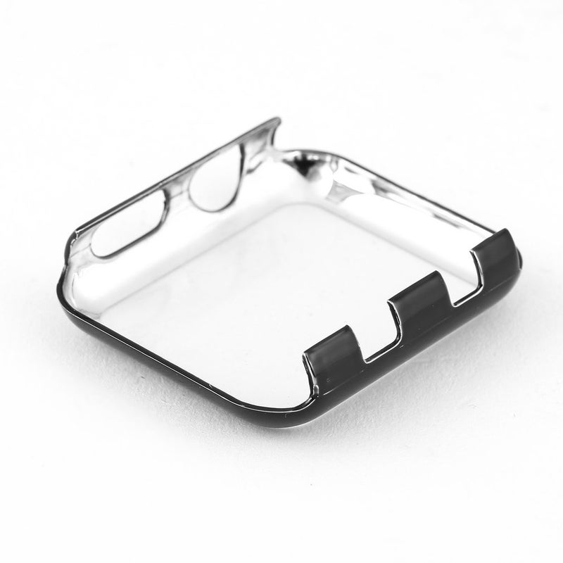 Generic - Clear Protect Case For Apple Watch Series 3 With Screen Protective Case Cover Black - Image 1