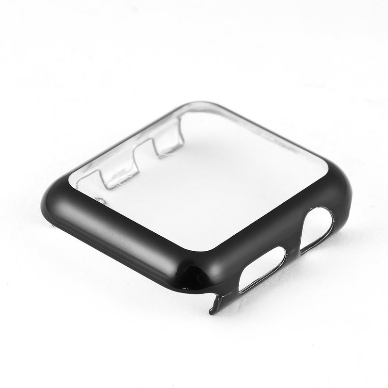 Generic - Clear Protect Case For Apple Watch Series 3 With Screen Protective Case Cover Black - Image 1