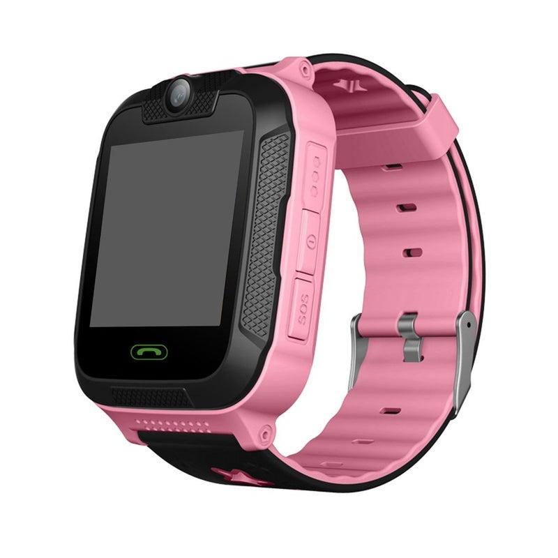 ساعة ذكية بشاشة 1.4 بوصة تعمل بتقنية 3G ومزودة بعداد خطى وشريحة SIM وتدعم التتبع في الوقت الفعلي، مناسبة للأطفال، لون وردي - Image 1