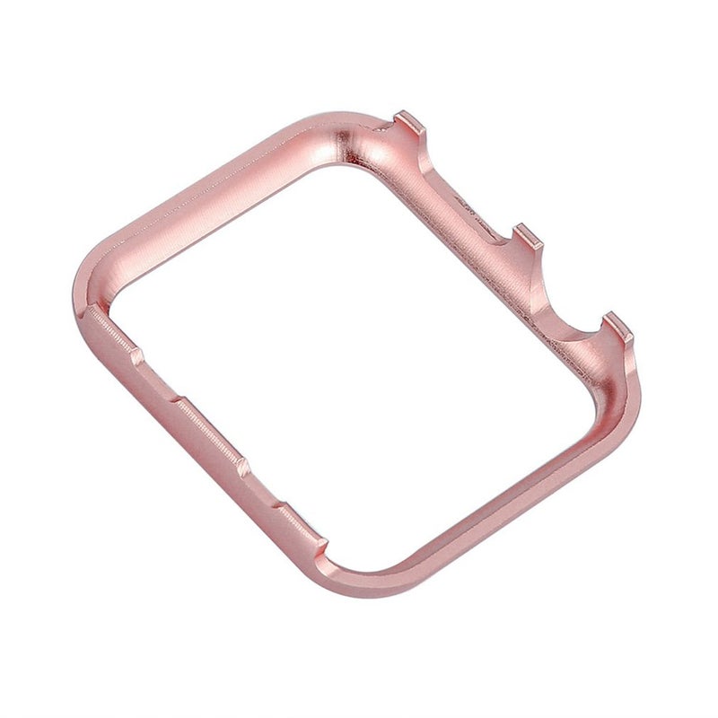 Rhinestone Aluminum Alloy Smart Watch Protective Case For Apple Watch 1/2/3 Rose Gold - Image 5