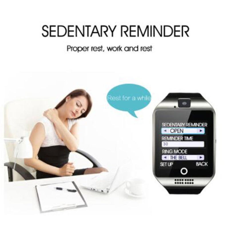 Generic - Q18 Smart Watch 1.5 Inch Remote Camera Sleep Monitor Support SIM Card Silver - Image 1