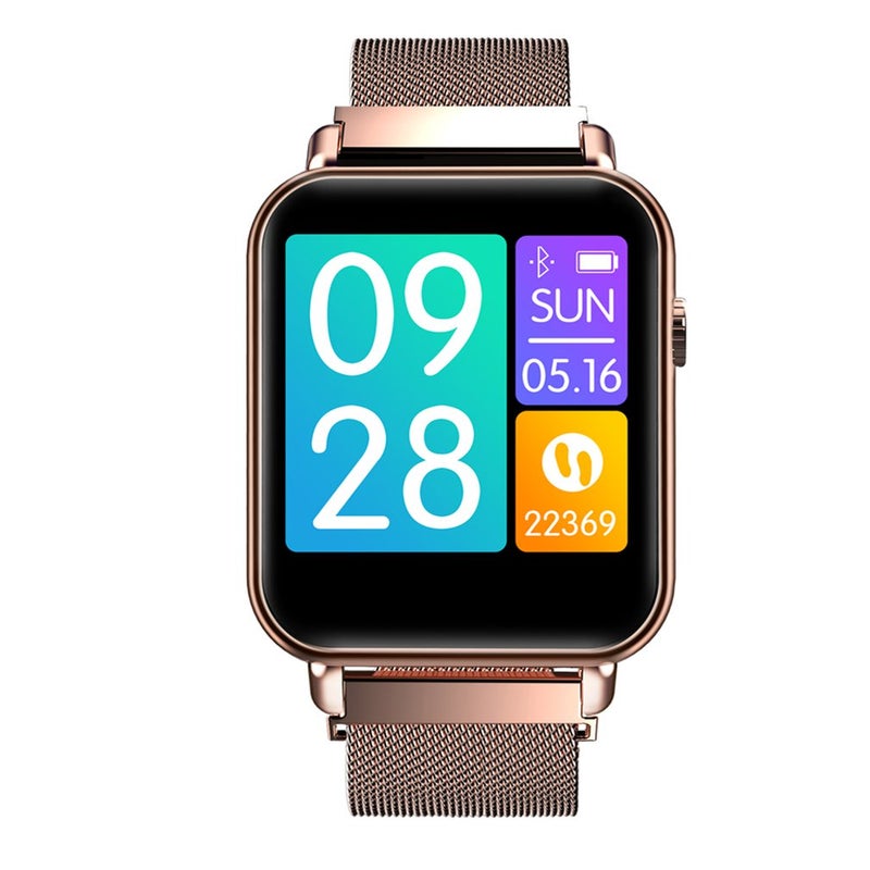 Smart Bracelet Heart Rate Blood Pressure Sleep Monitoring Ip67 Waterproof Gold Steel Mesh Belt - Image 4