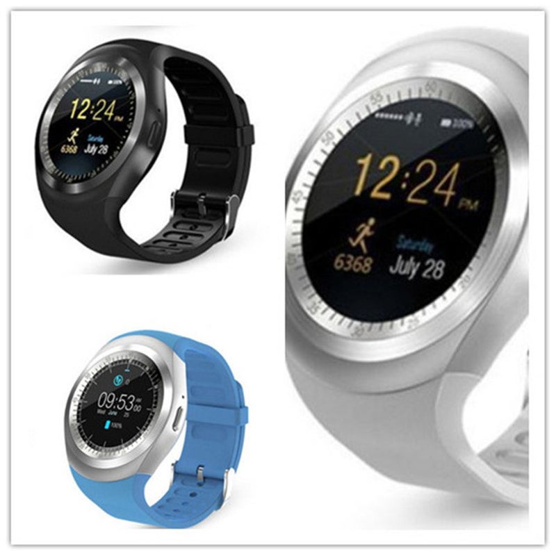 Generic - Y1 Smart Watch Phone Mate for Android for iPhone for Samsung Waterproof White - Image 1