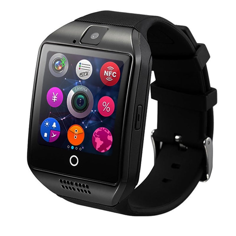 Generic - Q18 Smart Watch 1.5 Inch Remote Camera Sleep Monitor Support Sim Card Black One Size - Image 1