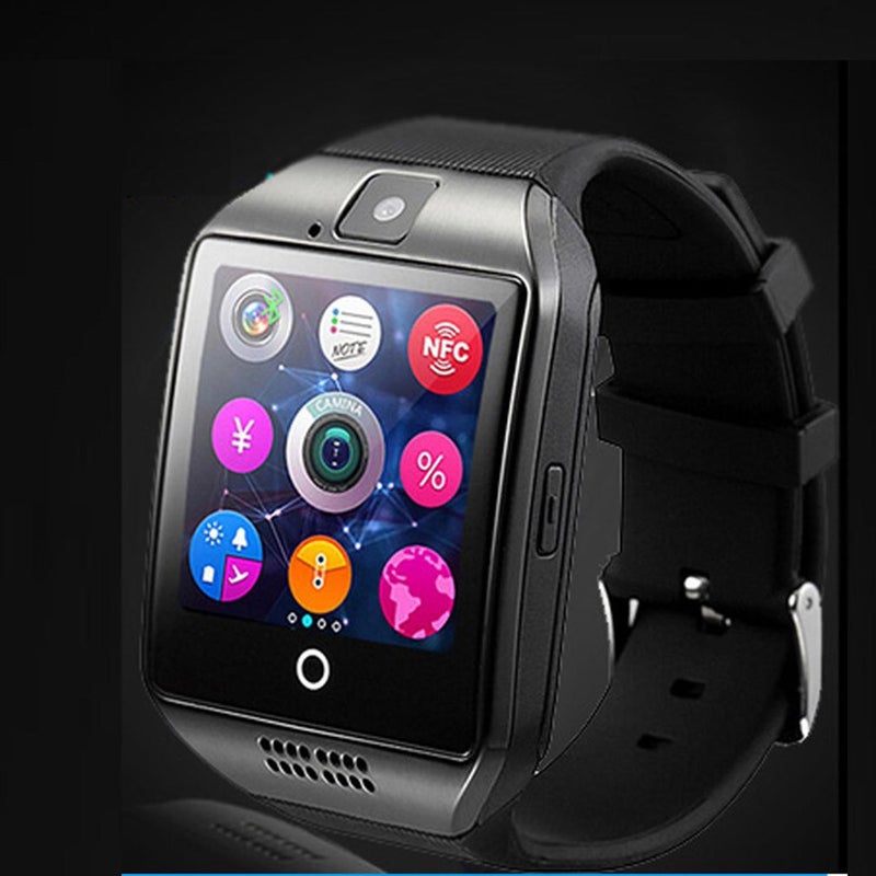 Generic - Q18 Smart Watch 1.5 Inch Remote Camera Sleep Monitor Support Sim Card Black One Size - Image 1
