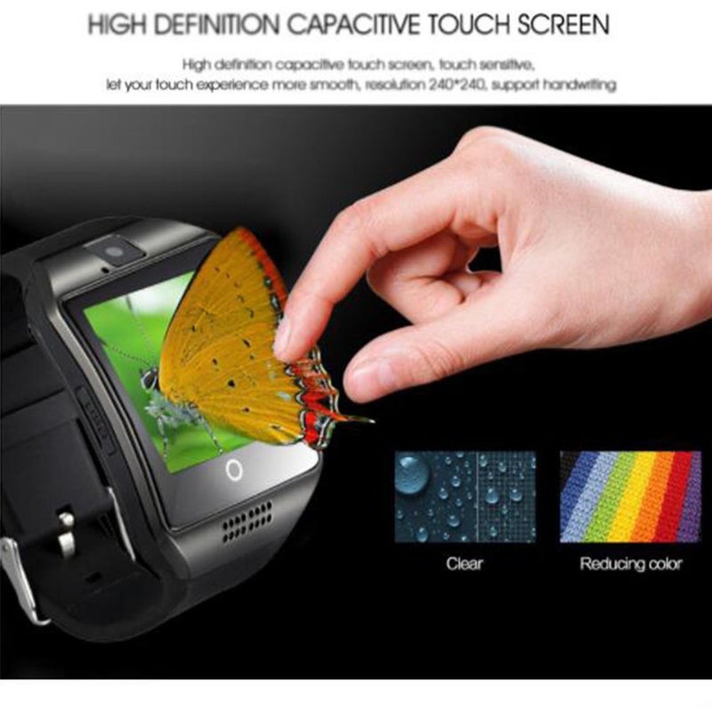 Generic - Q18 Smart Watch 1.5 Inch Remote Camera Sleep Monitor Support Sim Card Black One Size - Image 1