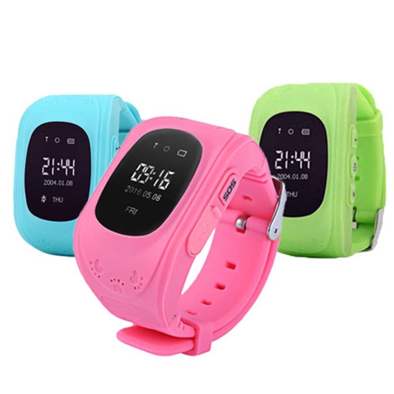 Kids Q50 Accurate Tracker SOS Emergency Anti-Lost Smart Watch For Android Green