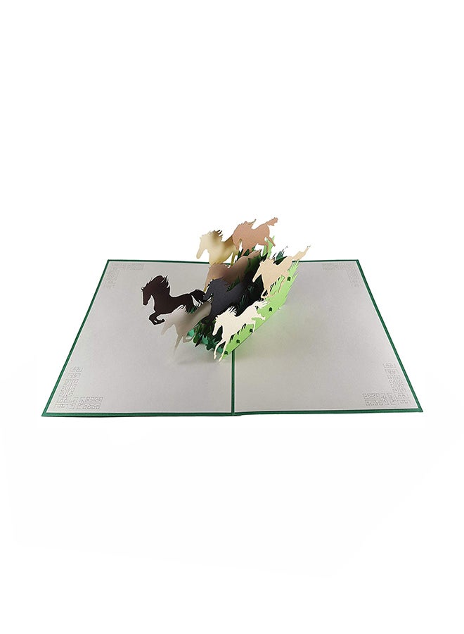 iGifts And Cards Inspirational Wild Horses 3D Pop Up Greeting Card  - Image 1