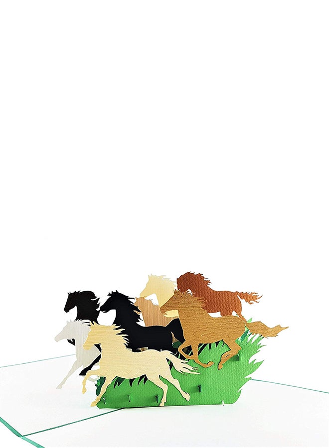 iGifts And Cards Inspirational Wild Horses 3D Pop Up Greeting Card  - Image 2