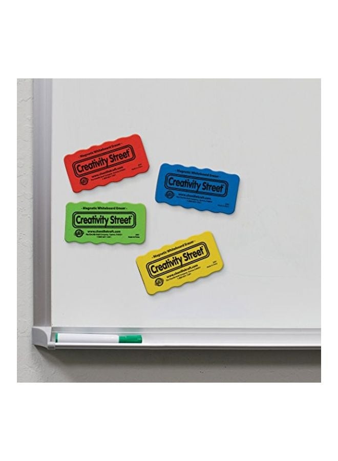 Creativity Street 4-Piece Magnetic Chalk and Whiteboard Erasers AC2083 Multicolour  - Image 3