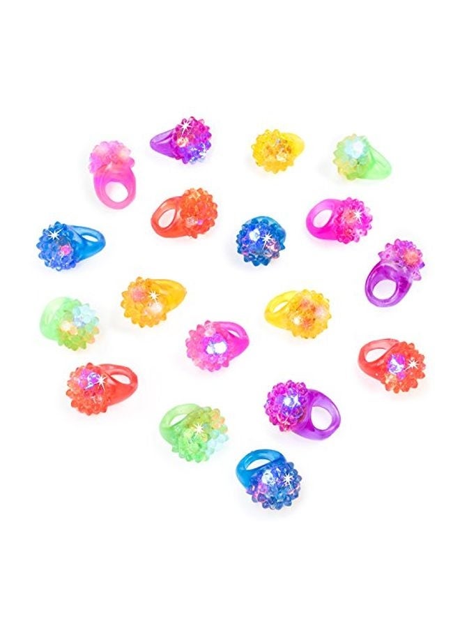 18-Piece Colorful LED Light Up Bumpy Jelly Rubber Ring 2inch - v1553014073/N22066079A_3