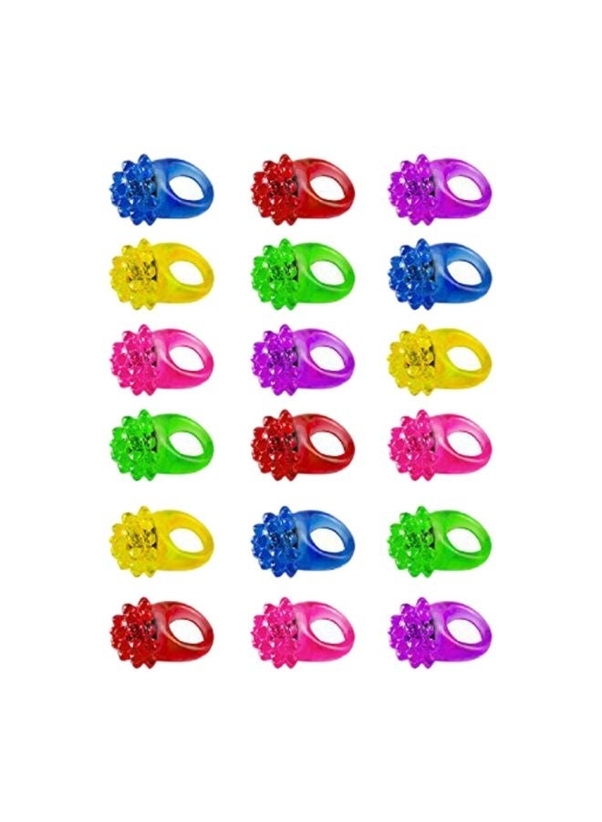 18-Piece Colorful LED Light Up Bumpy Jelly Rubber Ring 2inch - v1553014076/N22066079A_1