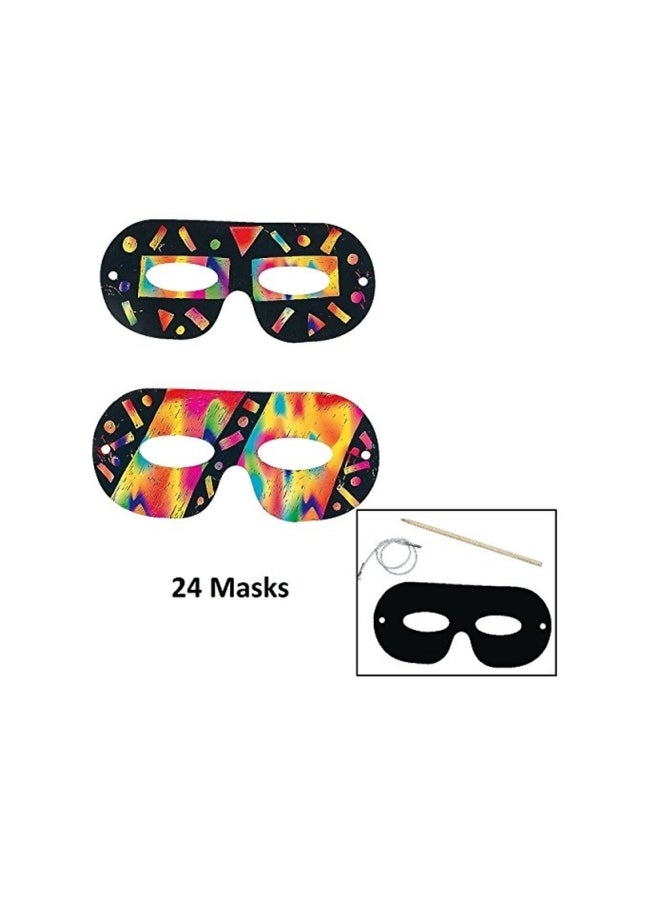 Fun Express 24-Piece Magic Color Scratch Masks 57/6562 - Image 3