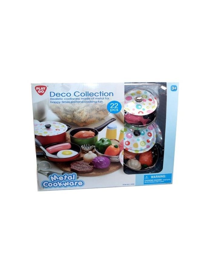 PLAYGO 22-Piece Deco Collection Cookware Set