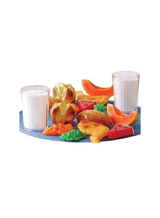 Constructive Playthings 16-Piece Healthy Dinner Food Set For Two 