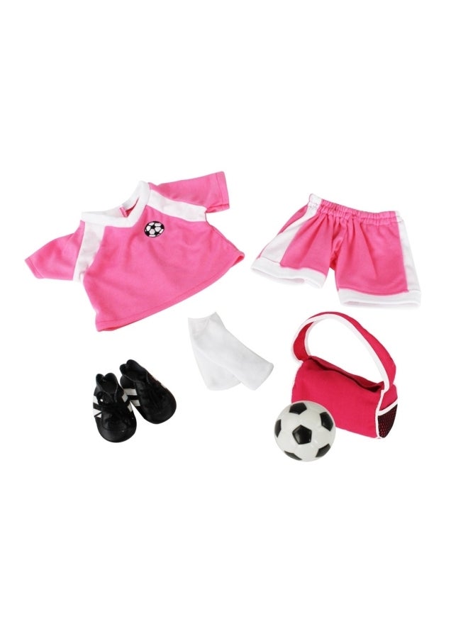 Dress Along Dolly 6-Piece Doll Soccer Outfit Set 