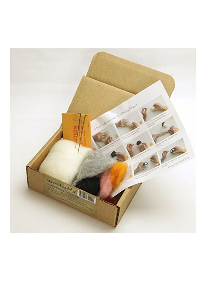 Woolbuddy Needle Felting Penguin Crafts Wool Kit - Image 2