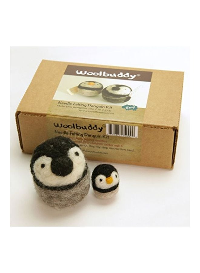 Woolbuddy Needle Felting Penguin Crafts Wool Kit - Image 3