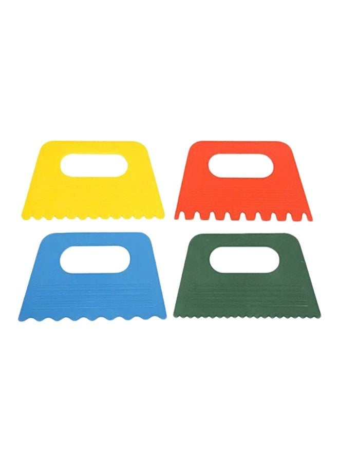 Carykon 4-Piece Paint Scraper Set Yellow/Red/Blue - Image 1