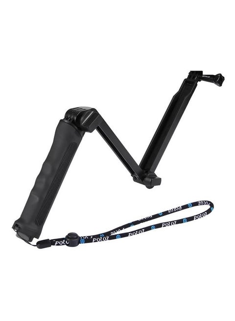 PULUZ 3-Way Grip Foldable Multi-functional Selfie Stick Black