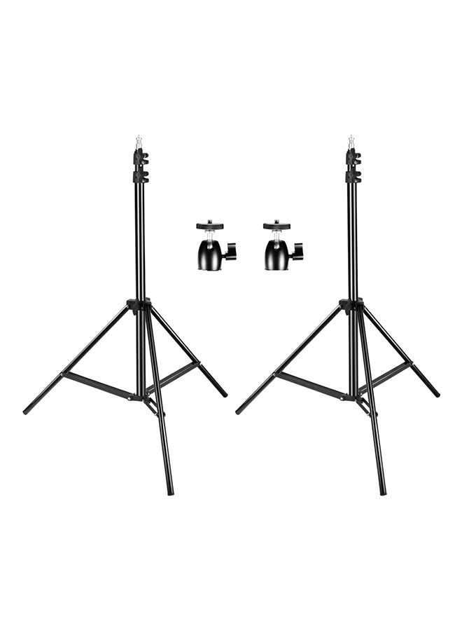 Coopic - 2 Packs Adjustable Light Stands With 2 Pieces 1/4-inch Screw Tripod For HTC Vive VR, Video, Portrait and Product Photography Black - Image 1