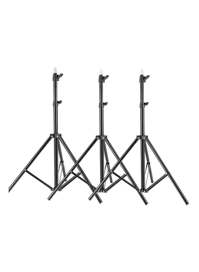 Coopic 3 Pieces Photography Tripod Light Stands For Studio Kits, Video, Lights, Softboxes, Reflectors Black