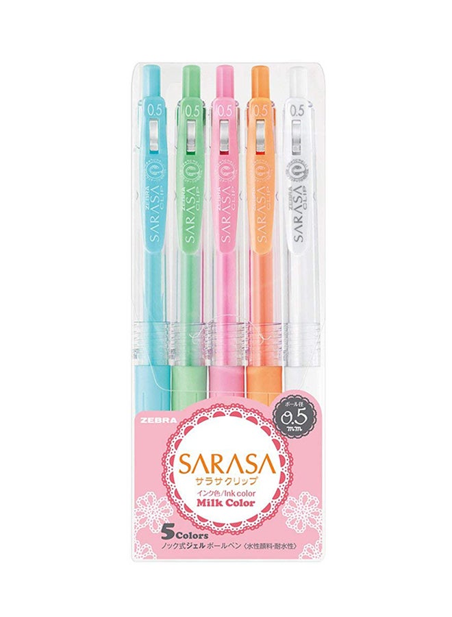 ZEBRA 5-Piece Sarasa Ballpoint Pen Multicolor 