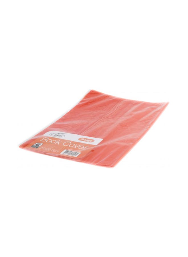 class Adhesive Book Cover Orange 