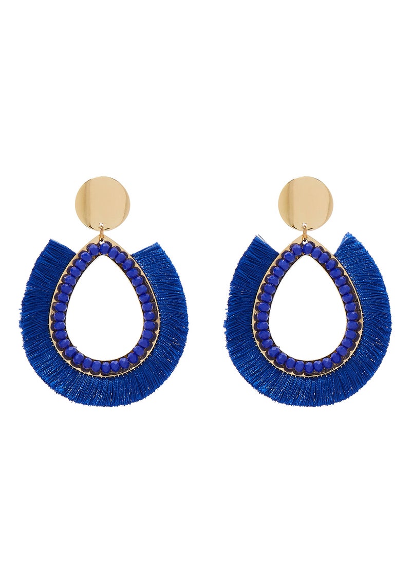 YUEJIN Tear Drop Tassel Earrings  - Image 1
