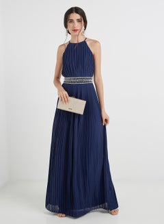 Siena Embellished Waist Maxi Dress Navy
