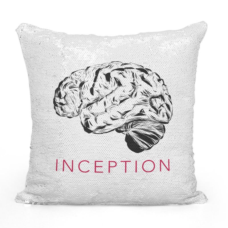 Movie Art Poster Inception Sequin Throw Pillow With Stuffing Multicolour 16x16inch  - Image 2