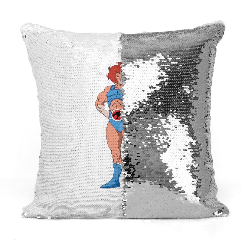 Generic - Thundr Cat Style Sequin Throw Pillow With Stuffing Multicolour 16x16inch - Image 1