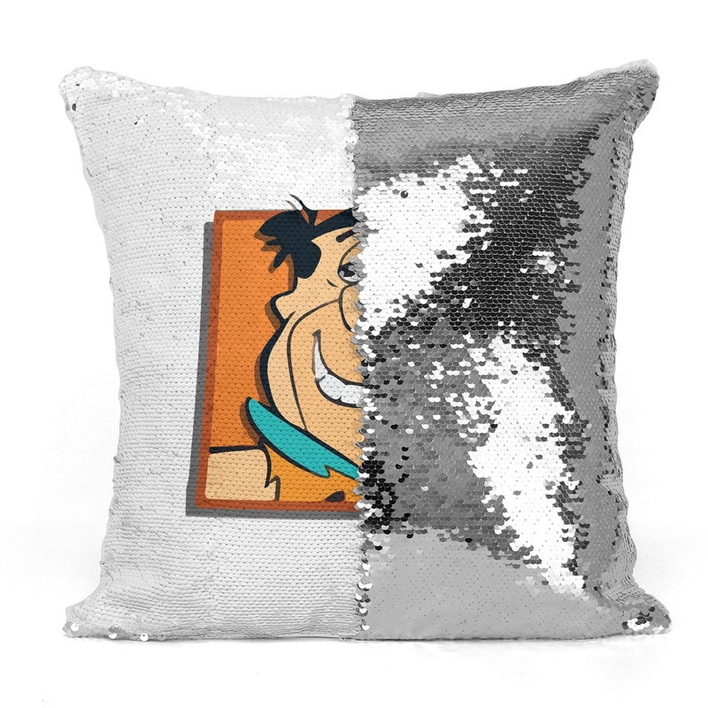 Generic - Fred Face Cute Sequin Throw Pillow With Stuffing Multicolour 16x16inch - Image 1