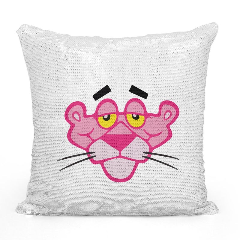 Pink Panther Sequin Throw Pillow With Stuffing Multicolour 16x16inch - Image 2