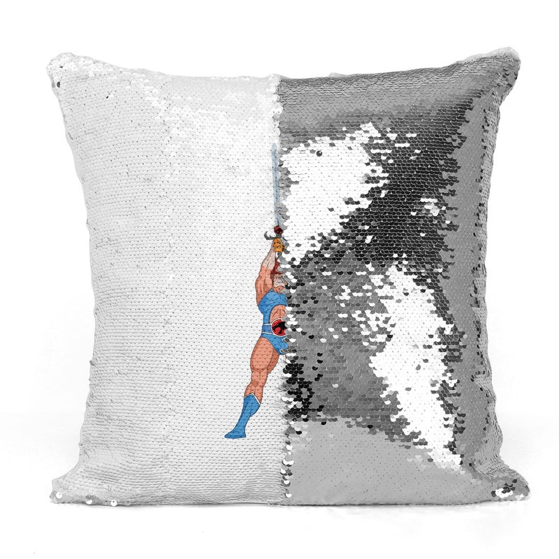 Generic - Action Lion-O Thunder Cat Sequin Throw Pillow With Stuffing Multicolour 16x16inch - Image 1