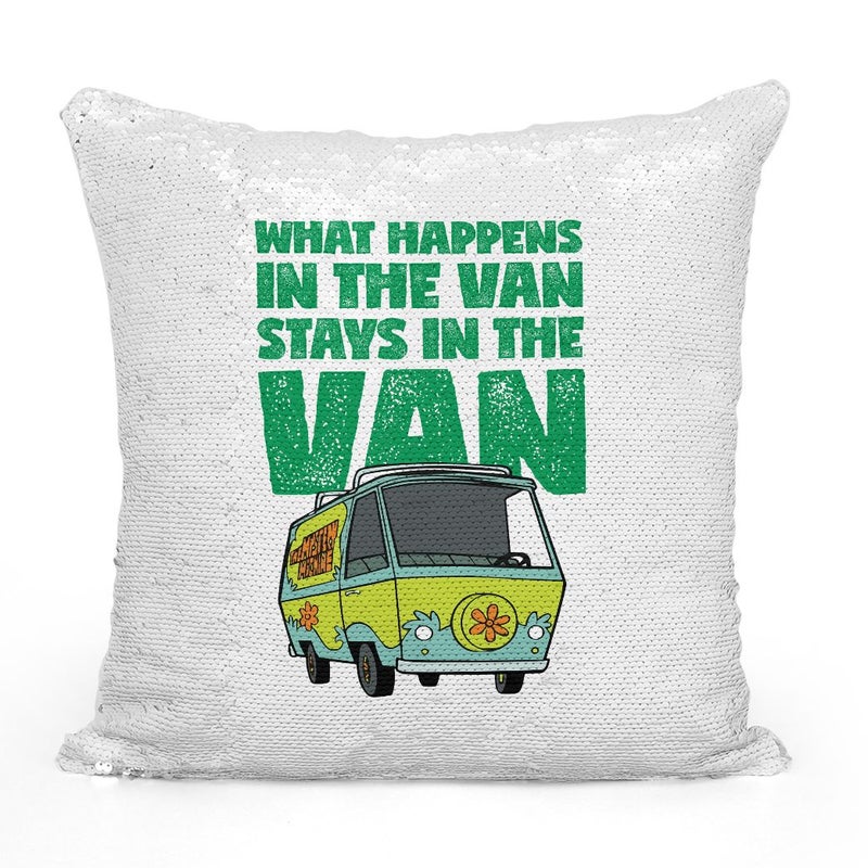 Generic - Scooby Doo Van Sequin Throw Pillow With Stuffing Multicolour 16x16inch - Image 1