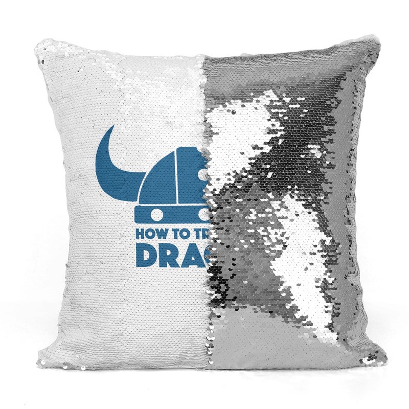 How To Train Your Dragon Sequin Throw Pillow With Stuffing Multicolour 16x16inch - Image 3